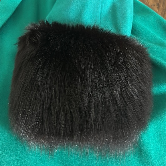 VINTAGE SWING COAT with Black Fur Cuffs size 14 - Picture 5 of 6